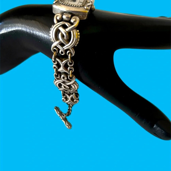 Brighton Rosarita watch.  New battery silver plated.  Beautiful square face. - Picture 6 of 7